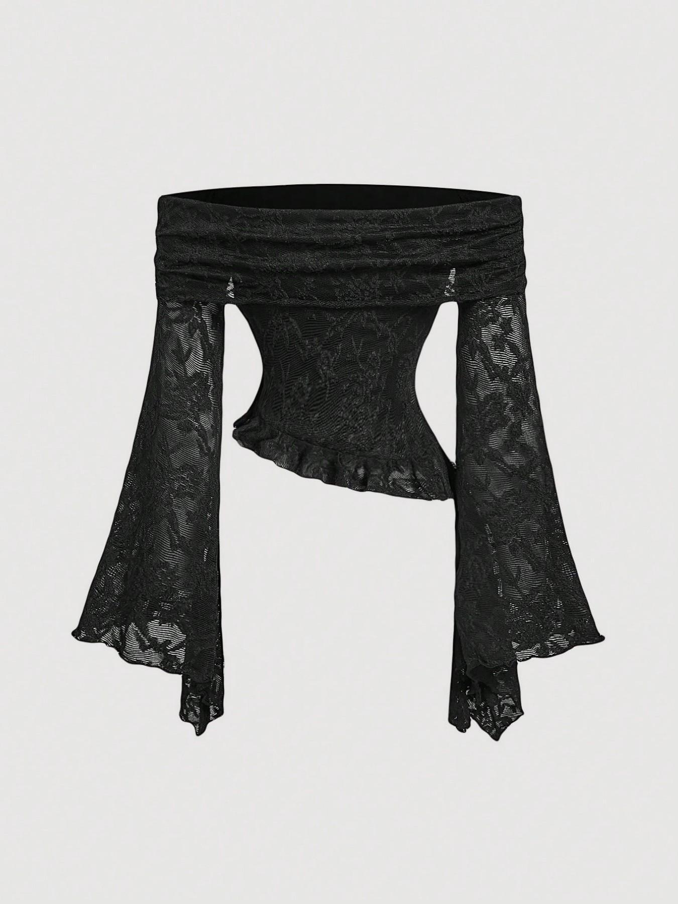 Women Off Shoulder Lace Top Fl - огляд і ціна Blouse Off Shoulder