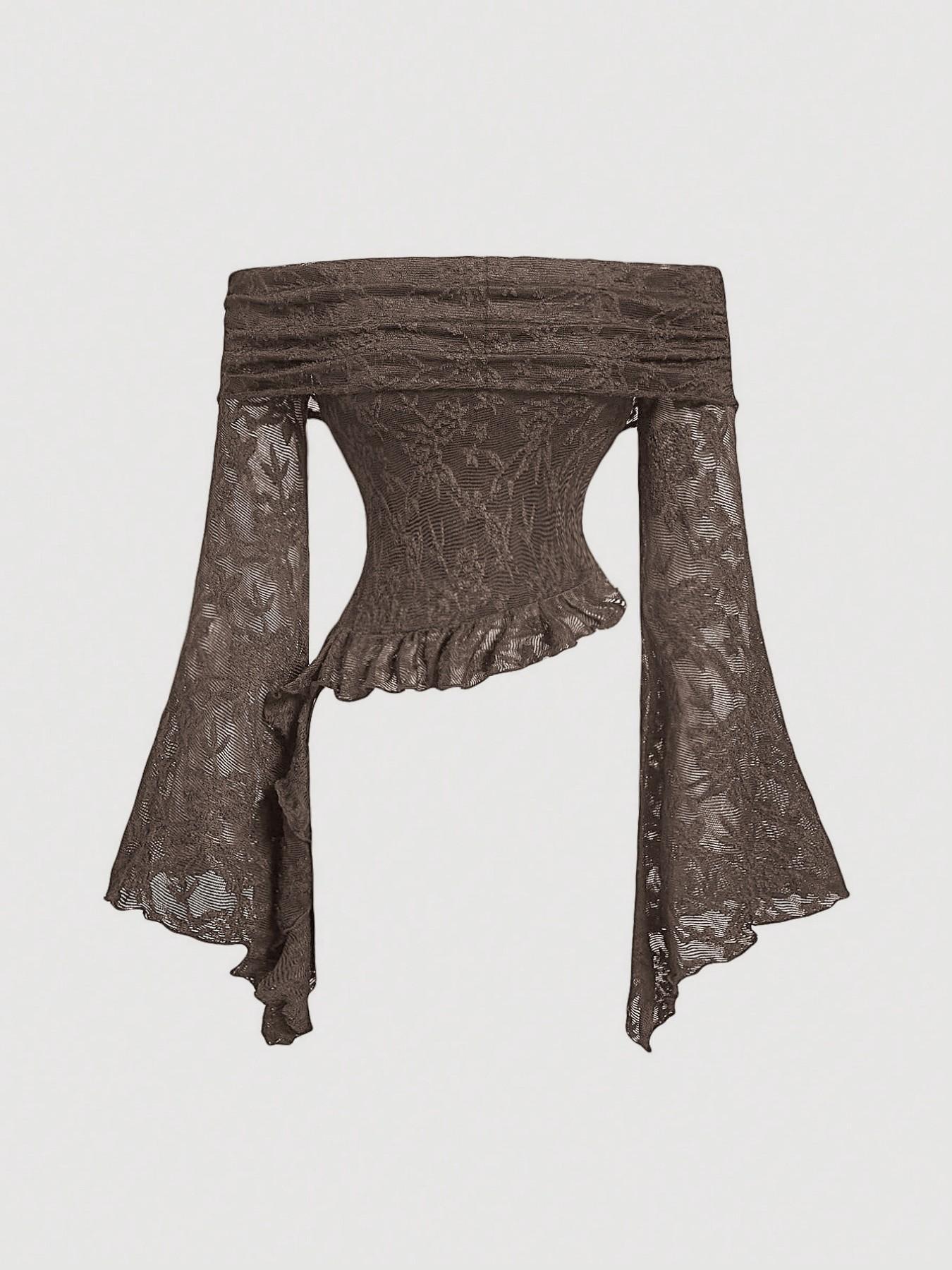 Women Off Shoulder Lace Top Fl - огляд і ціна Blouse Off Shoulder